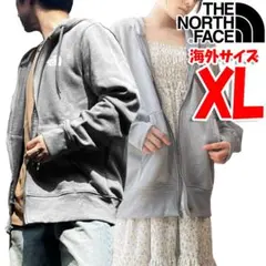 ノースフェイス ジップパーカー ジップアップ メンズ グレー 海外XLサイズ