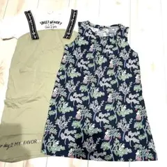 【ユニクロ　ノースリーブワンピース 130cm 半袖ワンピース　セット】