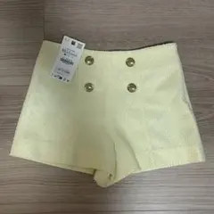ZARA ザラ ツイードパンツ イエロー XS