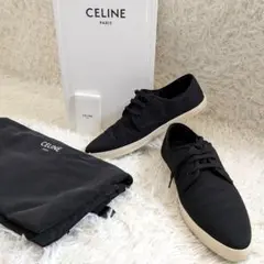 【美品】CELINE セリーヌ キャンバス スニーカー ブラック 43 付属品有のサムネイル
