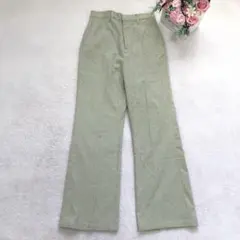 ローリーズファーム カジュアルパンツ レディース ボトム セミフレア チェック柄