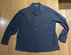 ユニクロユー オープンカラーシャツ XL ダークグレー