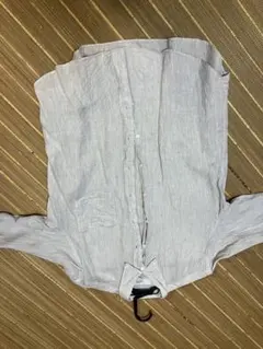 リネン ボタンダウンシャツ ライトグレー