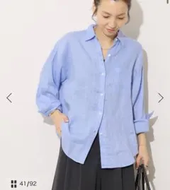ハウント STATE OF MIND オーバーサイズ シアーシャツ ブルー 美品 