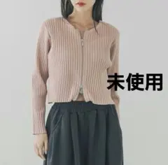 未使用 ローリーズファーム ダブルジップクロップドカーディガンＬＳ ピンク