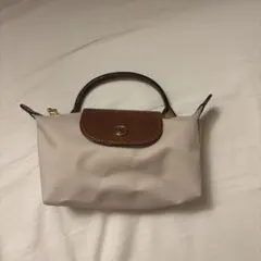 ロンシャン LONGCHAMP ルプリアージュ ミニハンド ポーチ ホワイト 白