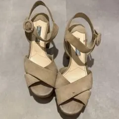 プラダ　スエードサンダル　コルクソール　サンダル