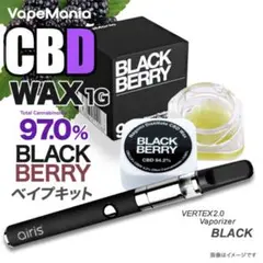 VapeMania CBD 94% CBG 3%WAXブラックベリー1G＋VP黒 20％OFF】ベイプマニア CBD94%CBG3%ワックス1g＊ブラックベリー - メルカリ