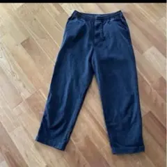 ユニクロ　イージーアンクルパンツ　ブラックデニム　S 黒　 シェフパンツ