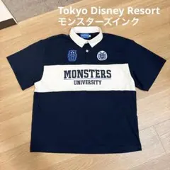 東京ディズニーリゾート モンスターズユニバーシティ 半袖シャツ L ラガーシャツ