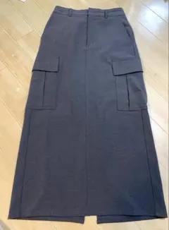 セール！GUカーゴ タイトスカート ロング M ポケット付 グレー 美品