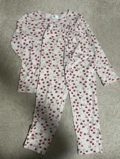 ワコールキッズ　ハート柄コットン　長袖パジャマ 110-125
