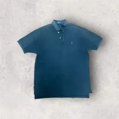 古着 ラルフローレン Ralph Lauren ポロシャツ L ブラック