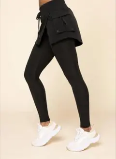 ヨガ・ハイキング　パンツ レギンス スカートコンビ(Asian L/XL)