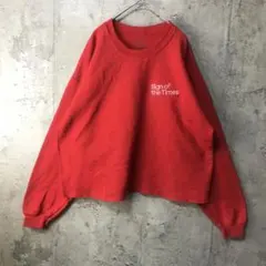 B1584古着　トレーナー　スウェット　赤　90s Y2K