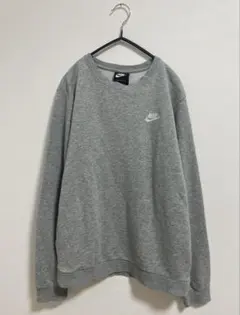NIKE ナイキ刺繍ロゴ グレー スウェット S