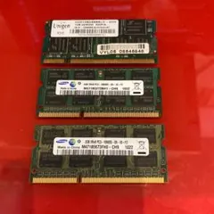 ノートPC用メモリ 3枚セット 1GB 2GB 4GBのサムネイル