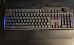 エレコム　ゲーミングキーボード　音量調整ノブ　パームレスト付き