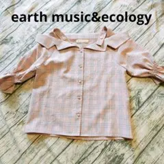 マジェスティックレゴン　オフショル　ブラウス　ピンク　チェック　半袖　トップス