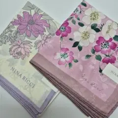 新品未使用❗NINA RICCI レディースハンカチ 大判サイズ シルク混合