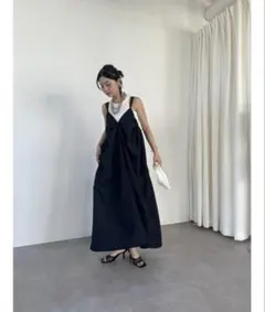 HANNE ネイビー キャミワンピース ロング丈