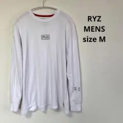 RYZ ライズ　白　ホワイト ロゴ入り 長袖カットソー