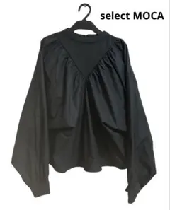 select MOCA デコルテデザインボリュームスリーブボトルネックブラウス
