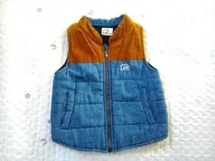 Lee ベスト デニムブルー/ブラウン100cm