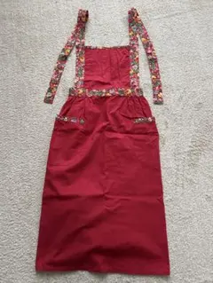 KENZO ケンゾー　花柄　エプロン　赤