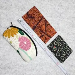 ハンドメイド　ポーチ　小物入れ　３点セット