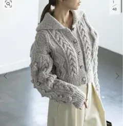 カーサフライン　ケーブルニットカーディガンのサムネイル