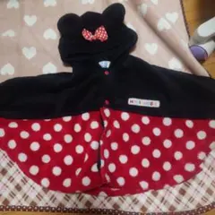 ミニーマウス風フリースポンチョ Sサイズ
