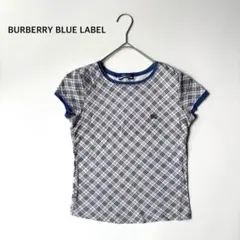 美品 BURBERRY BLUE LABEL ノバチェック柄 Vネック Tシャツ - メルカリ