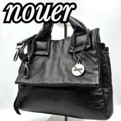 nouer ヌエール 2wayショルダーバッグ ハンドバッグ ブラック チャーム