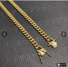 10mm 60cm 金ネックレス 18kゴールド ダブルセーフティ新品