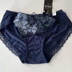 新品　ワコール　サルート　ショーツ　M 豪華刺繍　ラメ　ネイビー　未使用