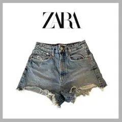 【ZARA 】ハイウエストデニムショートパンツ