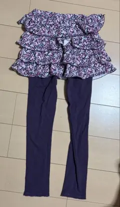 matherways スカート付きレギンス 150cm 花柄