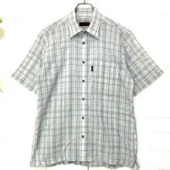 INSPIRE✨メンズ☆トップス シャツ 半袖 チェック柄（M）シンプルのサムネイル