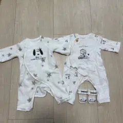 星柄フリースロンパース 95cm未満