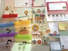 ちびまる子ちゃん メモ帳 ステッカー ジップバッグ