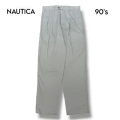 【NAUTICA】2タック チノパンツ ベージュ 34のサムネイル