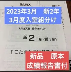 サピックス6年7月度入室・組分けテスト2024年未使用原本❗️解答用紙