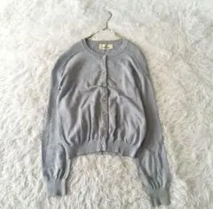 SLY STANDARD コットンカーディガン Mライトブルー