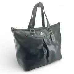 COACH 2way バッグ ブラック ショルダー付 通勤 通学 トート