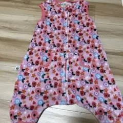 Vaenait Baby フリース スリーパー S (1T-3T) 花柄 ピンク