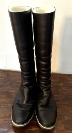 ⭐︎PIERRE HARDY 黒高級レザー ロングブーツ 底部もムートン　素敵⭐︎