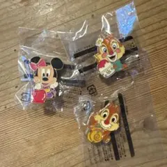 ディズニー ピンバッジ 非売品 パーク内ゲーム参加賞 デール ミニー レトロ