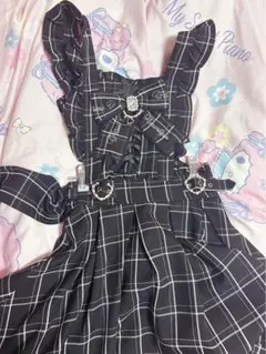 リズリサ　ブラックチェックリボンミニスカート