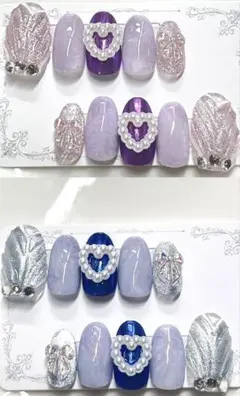 【最終値下げ】ネイルチップ 人魚ネイル2点セット